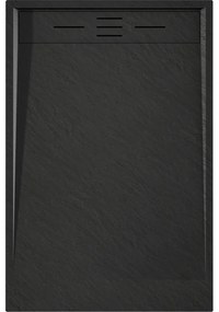 Mexen Amon, SMC obdĺžniková sprchová vanička 100 x 70 cm, čierna, 4F707010