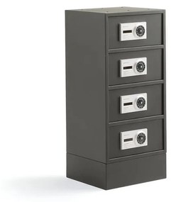 Bezpečnostná skrinka VALUE, 4 priehradky, elektronický zámok