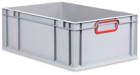 Sada 4 kusov - Eurobox Next Gen 2.0 - Stohovateľná nádoba s uzavretými rukoväťami - Červená - 600 x 400 x 220 mm