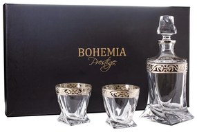BOHEMIA PRESTIGE QUADRO BAROKO PLATINUM WHISKY SADA 1+6 KS