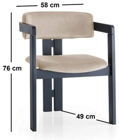 Jedálenská stolička CO Beige and Black