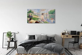 Obraz plexi Art pláž na jazere 125x50 cm