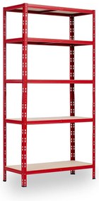 Trestles SUPER HIT - Policový regál 1800x900x400 červený