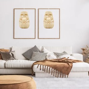 Luster na lanku ARONA 1xG9/9W/230V pr. 25 cm ratan