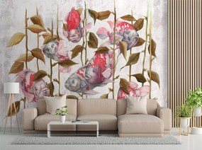 Gario Fototapeta Červené ryby - japonský koi kapor Materiál: Vliesová, Rozmery: 250 x 175 cm
