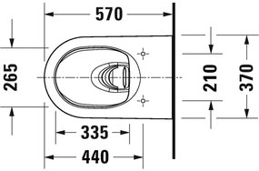 Duravit ME by Starck - Závesné WC HygieneFlush, biela 2579092000