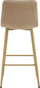 Barová stolička ARCETO zamatová, hnedá / hnedá