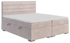 Jednolôžková posteľ Boxspring 120 cm Benio (svetlofialová) (s matracom a úl. priestorom). Vlastná spoľahlivá doprava až k Vám domov. 1043349