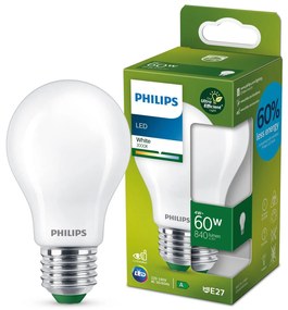 Philips LED žiarovka E27 A60 4W 840lm matná 3 000K