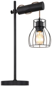 GLOBO Stolná škandinávska lampa MINA, 1xE27, 40W, čierna