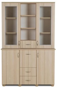 Zostava Pierot hladká, akacie (U7 satyna, sklo číre bez lepení)