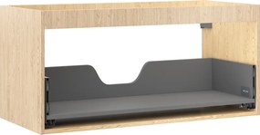 Mexen Box-A, závesná skrinka 100 cm, 1 zásuvka, dub, 91AX0-1000-470-1-81