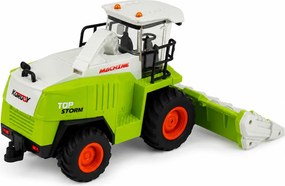 LEAN Toys Kombajn s rezačkou na kukuricu, diaľkovo ovládaný RC, svetlá a zvuky, mierka 1:24