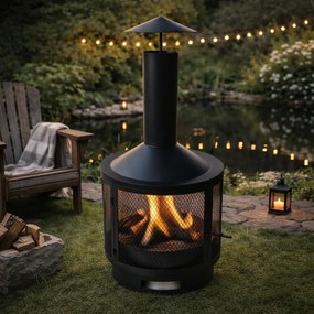 Záhradný krb BestBerg OH-75 / oceľ / čierna