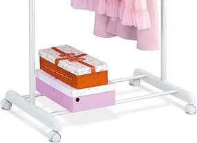 Stojan na šaty ABD-1209 WT chróm / biela, 83 x 164 cm