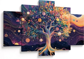 Obraz – Fialový strom plný energie (150x105 cm)