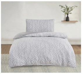 Sivé obliečky na jednolôžko zo žakára 140x200 cm Florida – My House