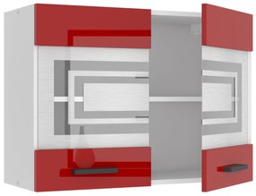 Kuchynská skrinka Belini Premium Full Version horná 80 cm červený lesk