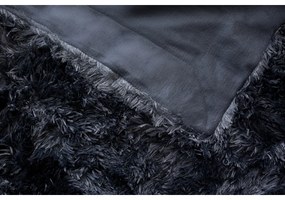Jerry Fabrics Deka s dlhým vlasom Riccia čierna, 150 x 200 cm, 150 x 200 cm