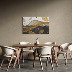 Obraz - Zlaté pierka (90x60 cm)