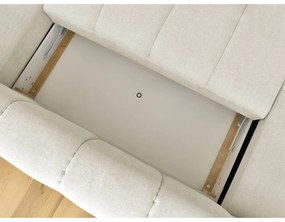 Béžová rozkladacia/s úložným priestorom rohová pohovka (pravý roh/do tvaru "U") Fuji – Bobochic Paris