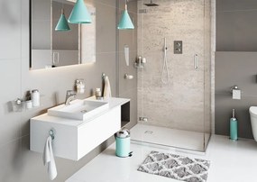 Erga GECO, nástenný košík do kúpeľne na prísavky, číra, ERG-06732
