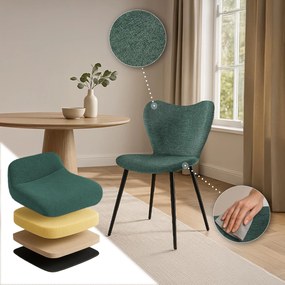 Jedálenská stolička Maika látka - zelená