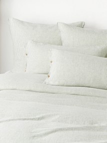 Ľanová obliečka na paplón's vypraným vzhľadom a's jemnými pruhmi Rinna