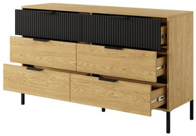 Komoda Balneo (dub baltic + čierna). Akcia -21%. Vlastná spoľahlivá doprava až k Vám domov. 1127905
