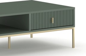 Konferenční stolek Maggiore 104 cm zelený/zlatý