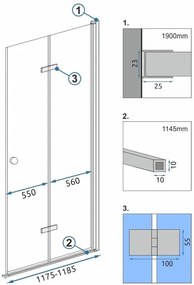 Sprchová kabína REA FOLD N2 120