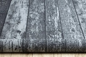 Protišmykový metrážny koberec WOOD drevo, dosky - sivý