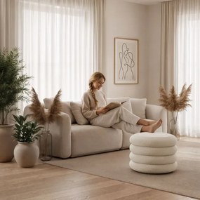 Taburetka MOLLIS krémovo biela