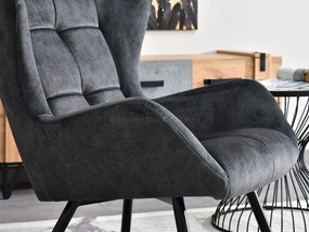 Relaxačné kreslo Norweien (grafitová + čierna). Akcia -16%. Vlastná spoľahlivá doprava až k Vám domov. 1136230