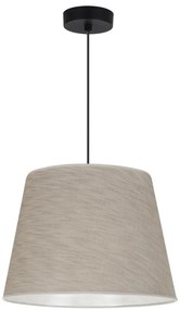Závesné svietidlo Len, 1x béžové textilné tienidlo, (fi 38 cm), b