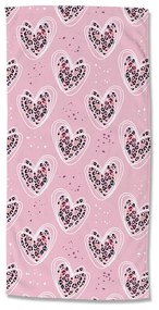 Ružová detská zamatová plážová osuška 75x150 cm Femke – Good Morning