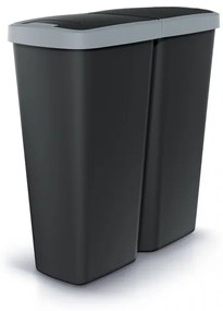 Odpadkový kôš DUO čierny, 50 l