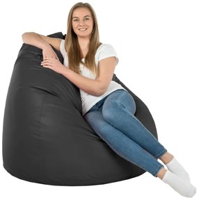 Sedací vak SAKO čierny ekokoža