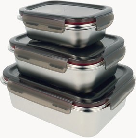 Úložné dózy na potraviny Inox, 3 ks