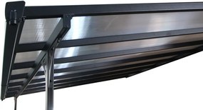 Hliníková pergola XL - 618x305cm - transparentný polykarbonát
