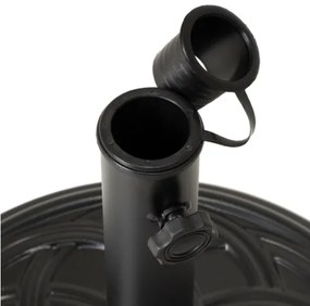 Podstavec na slnečník, okrúhly, 15 kg, čierny