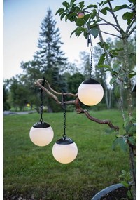 Súprava 3 závesných vonkajších solárnych svetiel Star Trading Globus, ø 10 cm