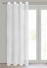 ZÁCLONA NA KRÚŽKOCH CINDY 140X250 CM BIELA