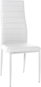 Jedálenská stolička Mayfair - koženka - Biela