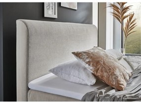 Béžová boxspring posteľ s úložným priestorom 160x200 cm Memphis - Meise Möbel
