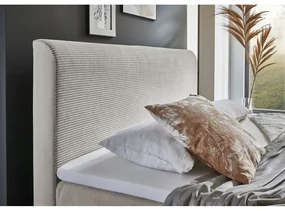 Béžová boxspring posteľ s úložným priestorom 180x200 cm Memphis - Meise Möbel