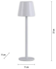 Leuchten Direkt 19250-16-LED Vonkajšia nabíjacia lampa EURIA LED/3W/5V IP54 biela