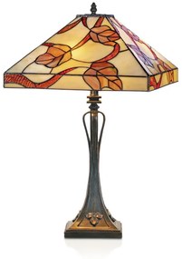 Vitráž lampa do obývačky LEAVES 62*Ø36