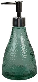 Zelený sklenený dávkovač na mydlo s pumpičkou Tafi - 400 ml