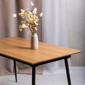 Rozkladací stôl 708862 A béžový / čierny